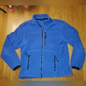 Lands' End Blue Fleece with Black Trim